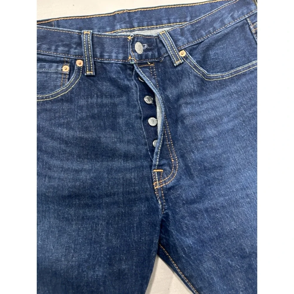 Levi's Men's 501 34x30 Original Straight Fit Jeans - Dark Wash